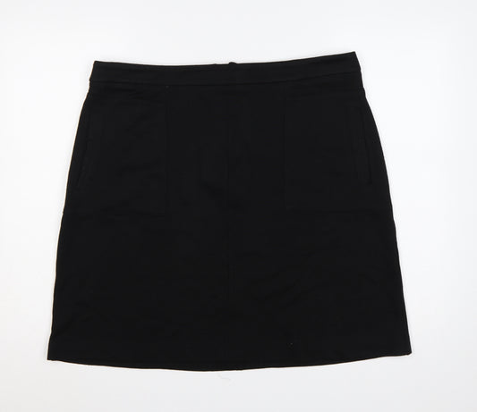 Roman Women Black Size 20 Knee Length Pencil Skirt Pockets Zip