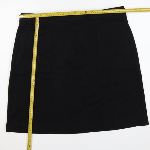 Roman Women Black Size 20 Knee Length Pencil Skirt Pockets Zip