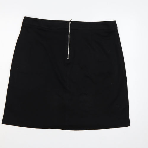Roman Women Black Size 20 Knee Length Pencil Skirt Pockets Zip