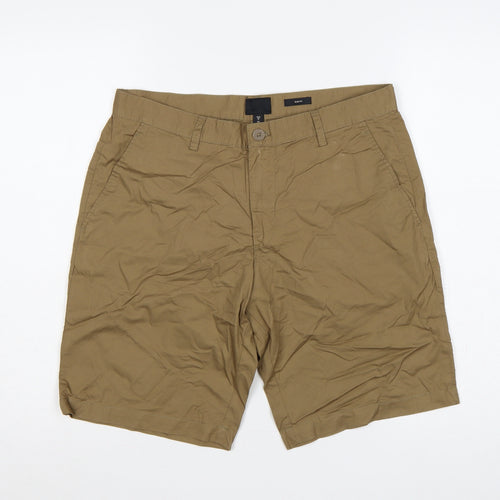 H&M Men’s Beige Slim Fit Chino Shorts W33 Cotton Stretch