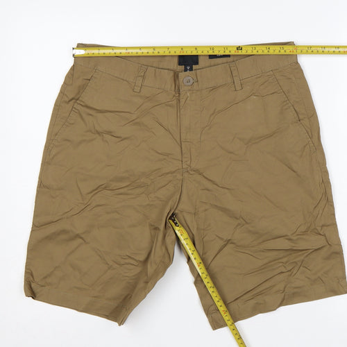 H&M Men’s Beige Slim Fit Chino Shorts W33 Cotton Stretch