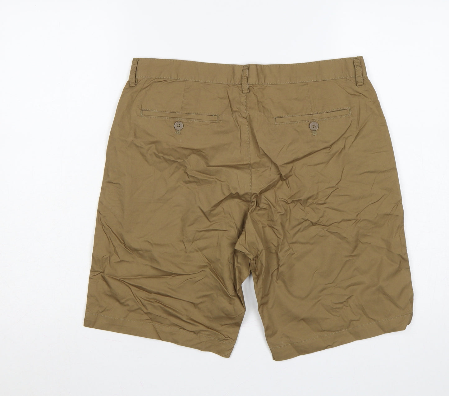 H&M Men’s Beige Slim Fit Chino Shorts W33 Cotton Stretch