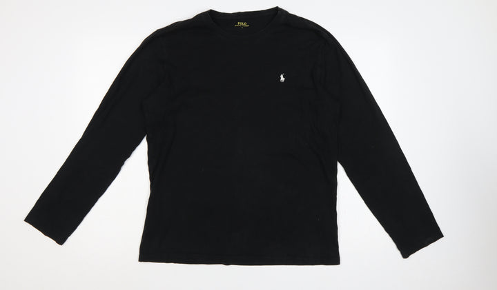 Polo Ralph Lauren Men’s Black L Long Sleeve Crew Neck Logo T-Shirt