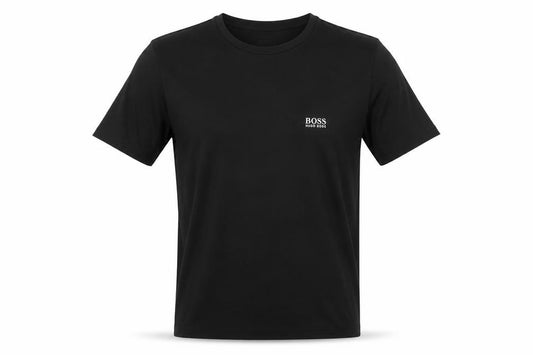 Hugo Boss Men’s Black Small Logo Crew Neck Cotton T-Shirt S