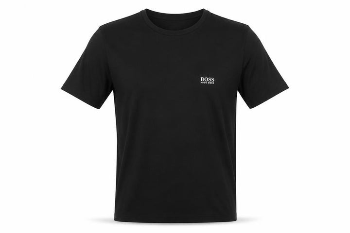 Hugo Boss Men’s Black Small Logo Crew Neck Cotton T-Shirt S