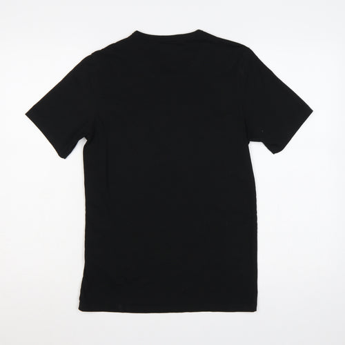 Hugo Boss Men’s Black Small Logo Crew Neck Cotton T-Shirt S