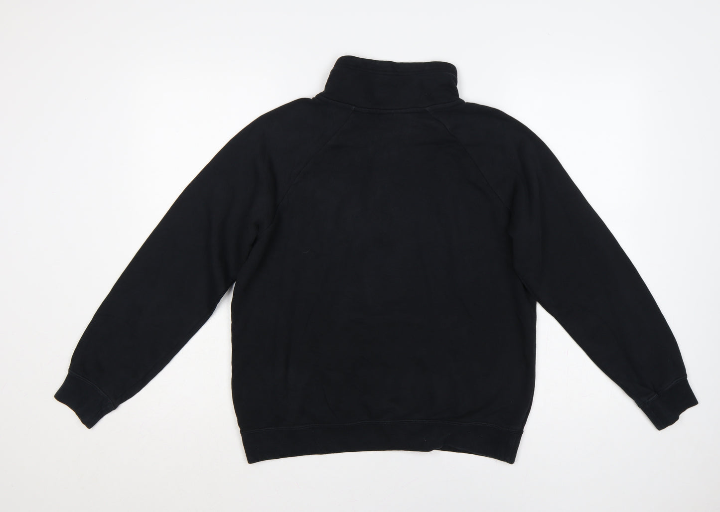 Nike Women Black Small 1/4 Zip Fleece Sweatshirt Logo Pocket