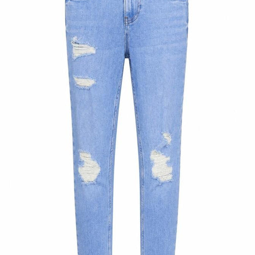 New Look 915 Girls Blue Age 12 High Waist Super Skinny Ripped Jeans