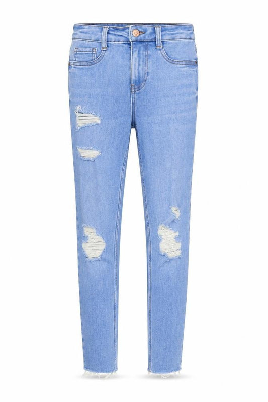New Look 915 Girls Blue Age 12 High Waist Super Skinny Ripped Jeans