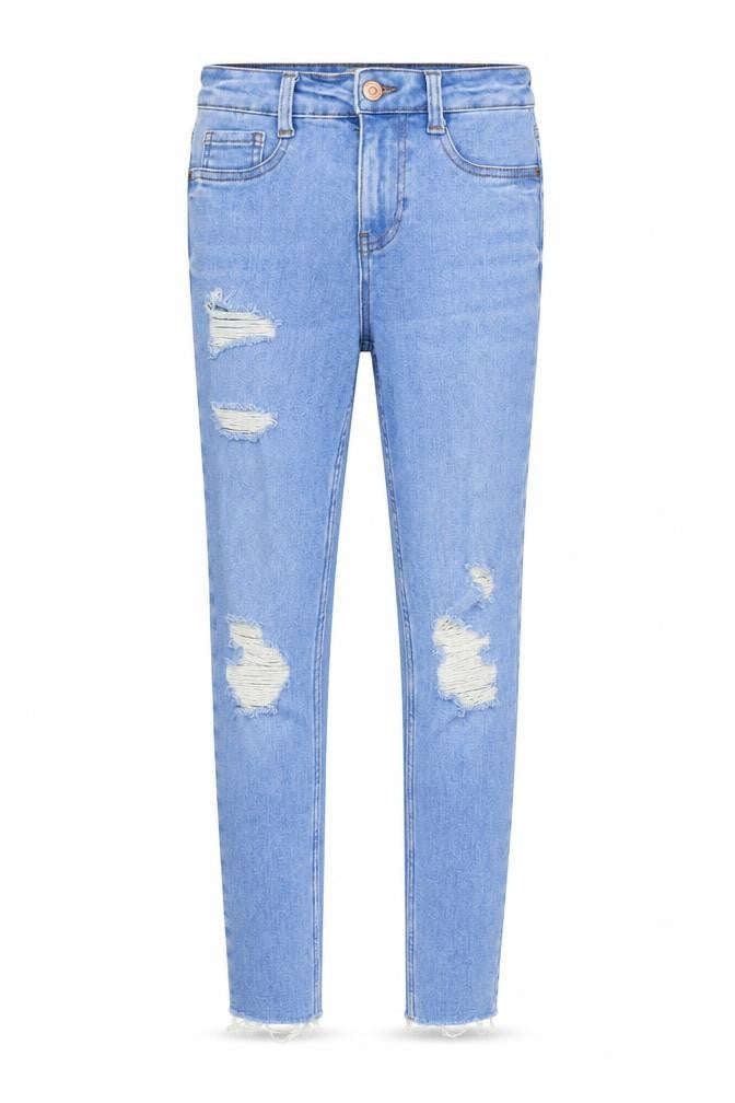 New Look 915 Girls Blue Age 12 High Waist Super Skinny Ripped Jeans