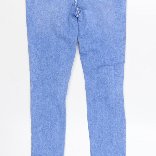 New Look 915 Girls Blue Age 12 High Waist Super Skinny Ripped Jeans