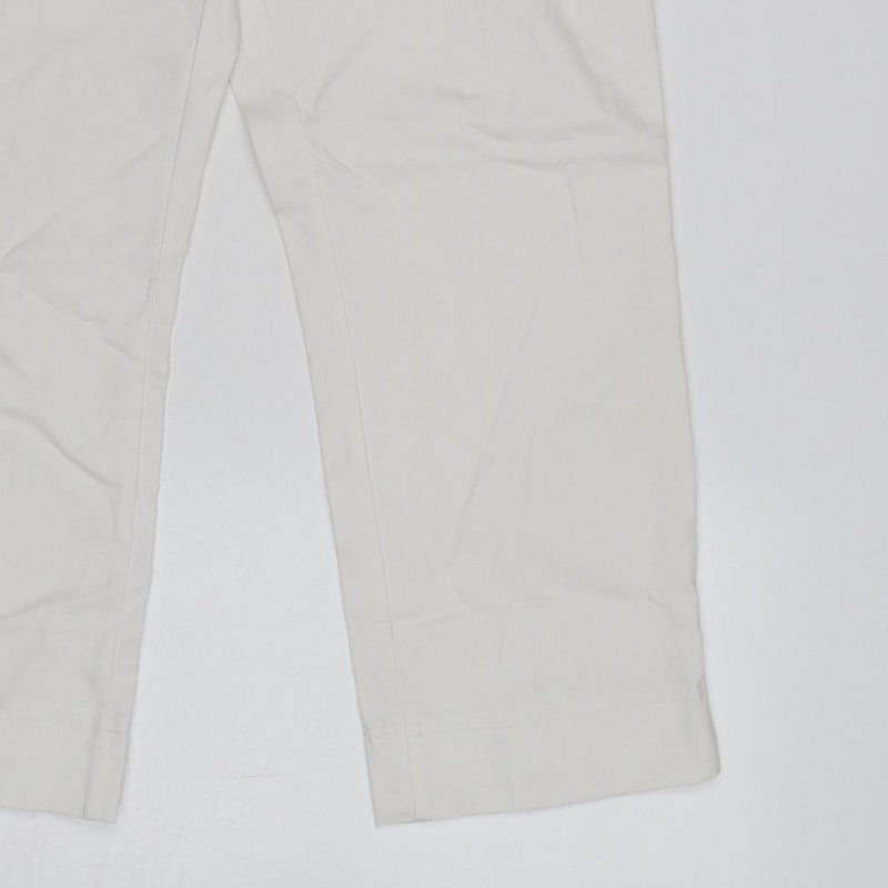 Dunnes Women White M Straight Leg Trousers Smart Casual