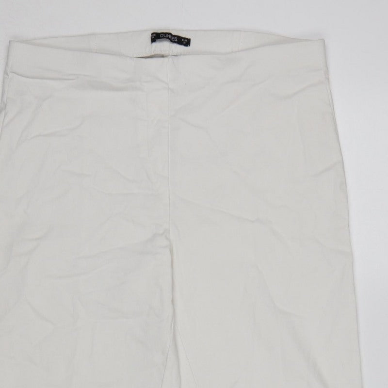 Dunnes Women White M Straight Leg Trousers Smart Casual