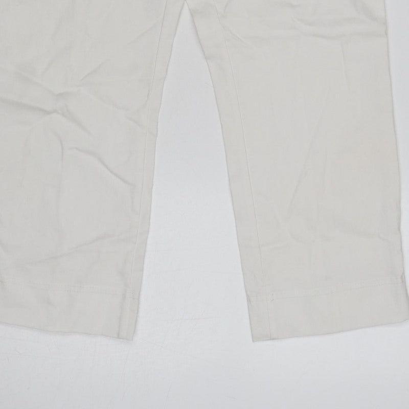 Dunnes Women White M Straight Leg Trousers Smart Casual