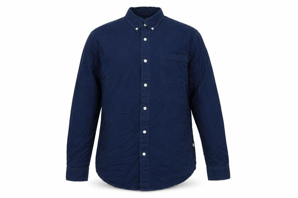 Selected Homme Men's Blue 16.5 Oxford Regular Fit Button-Down Shirt
