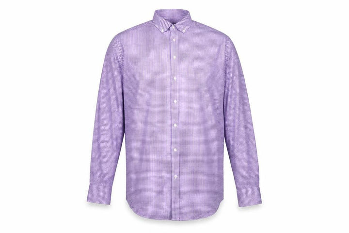 Debenhams Men Purple Check Cotton Classic Fit 15.5 Button-Down Shirt