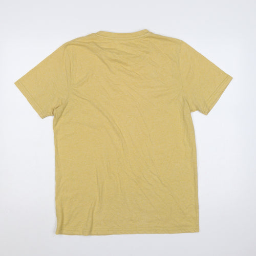 Folk Men’s Yellow Pocket Crew Neck Short Sleeve T-Shirt Size L