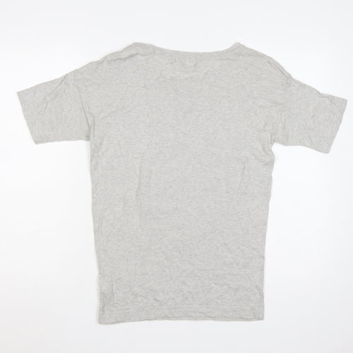Next Women Grey UK 8 Basic Cotton Sequin Rabbit T-Shirt