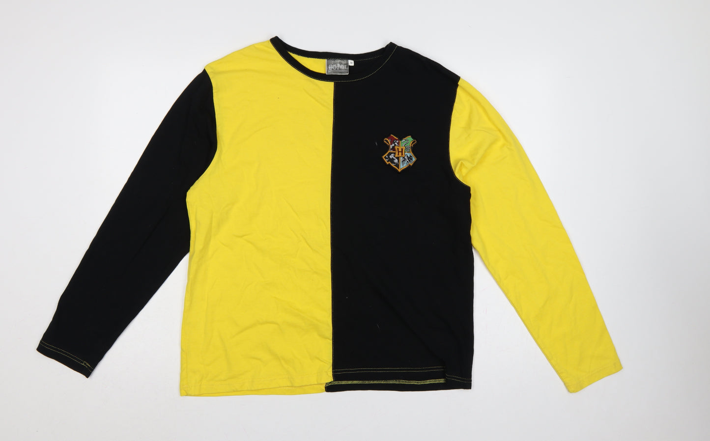 Harry Potter Men’s Black Yellow M Diggory Long Sleeve Pyjama Top