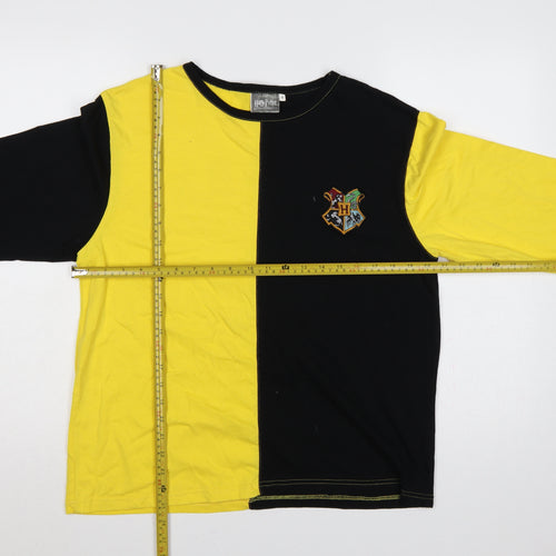 Harry Potter Men’s Black Yellow M Diggory Long Sleeve Pyjama Top