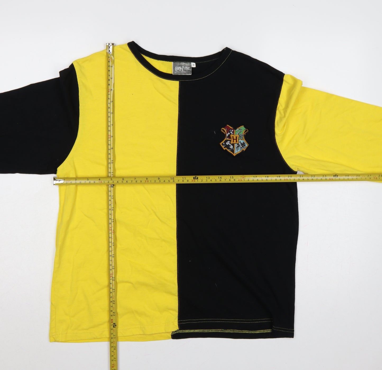 Harry Potter Men’s Black Yellow M Diggory Long Sleeve Pyjama Top