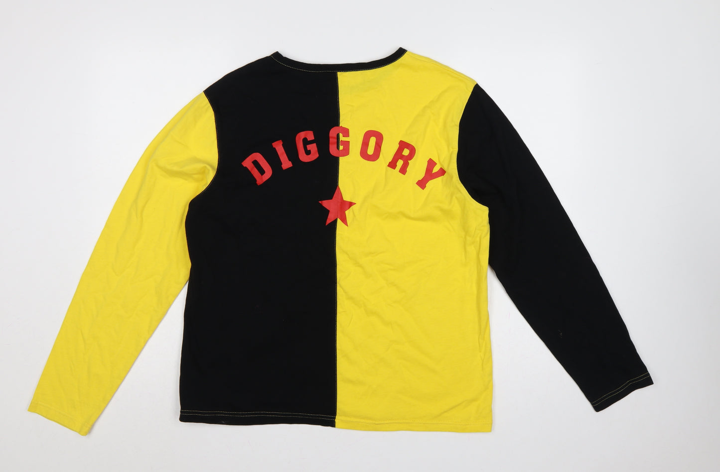 Harry Potter Men’s Black Yellow M Diggory Long Sleeve Pyjama Top
