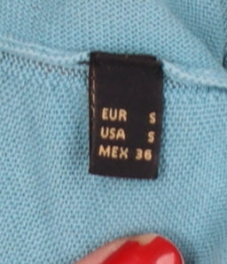 Massimo Dutti Men’s Blue S Extra Fine Cotton Short Sleeve Polo
