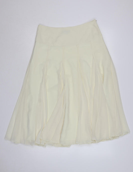 Coast Women’s Ivory UK 12 Maxi Flare Layered Chiffon Skirt