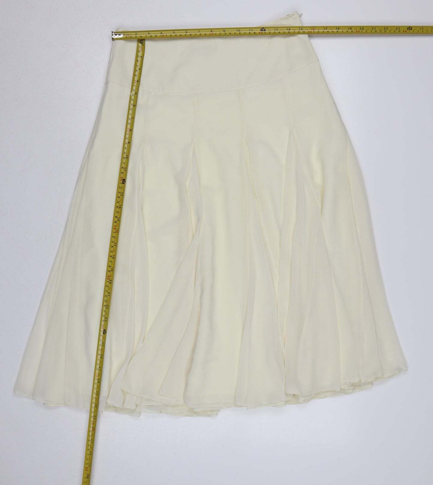 Coast Women’s Ivory UK 12 Maxi Flare Layered Chiffon Skirt
