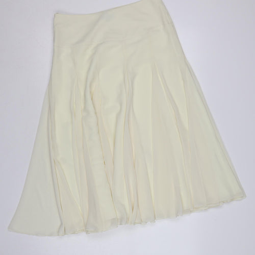Coast Women’s Ivory UK 12 Maxi Flare Layered Chiffon Skirt