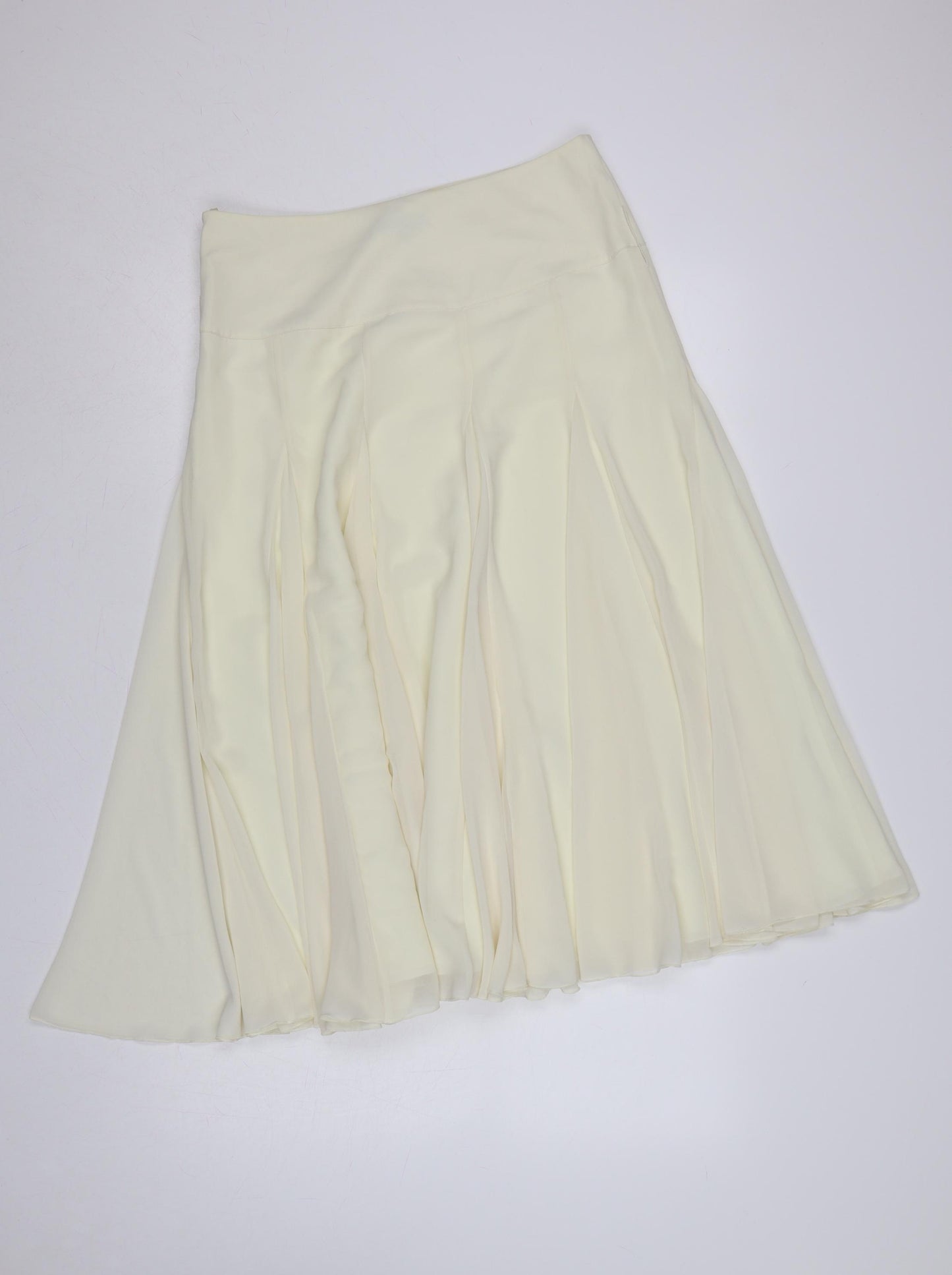 Coast Women’s Ivory UK 12 Maxi Flare Layered Chiffon Skirt