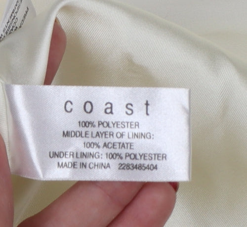Coast Women’s Ivory UK 12 Maxi Flare Layered Chiffon Skirt