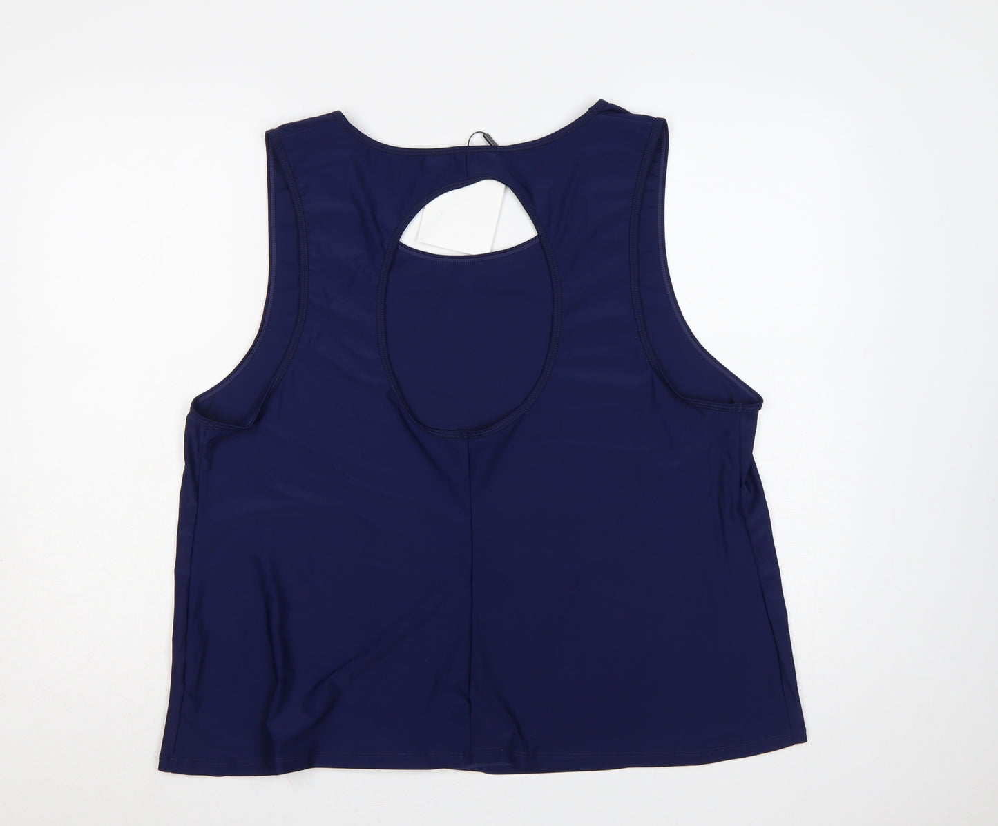 Hanna Nikole Women’s Navy Blue Size 22 Plus Basic Racerback Tank Top