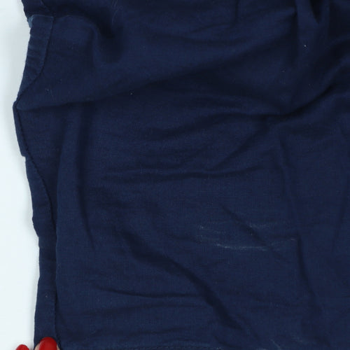 Mango Women Blue S Pencil Shirt Dress Linen Cotton Short Sleeve
