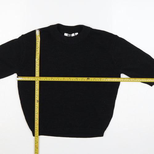 Uniqlo U Women’s Black XS Short Sleeve Crew Neck Knit Pullover Jumper