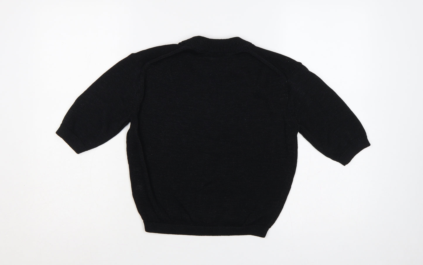 Uniqlo U Women’s Black XS Short Sleeve Crew Neck Knit Pullover Jumper