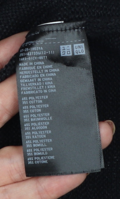 Uniqlo U Women’s Black XS Short Sleeve Crew Neck Knit Pullover Jumper
