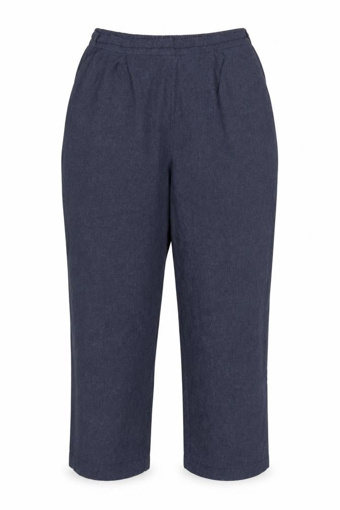 Bonmarché Women’s Blue Size 16 Pleated Paperbag Trousers Elastic Waist