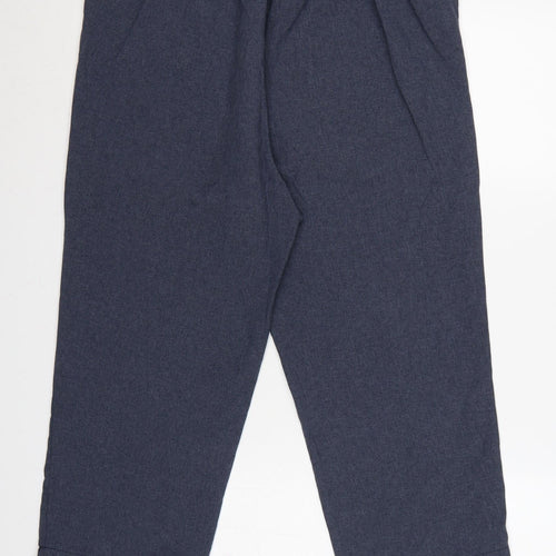 Bonmarché Women’s Blue Size 16 Pleated Paperbag Trousers Elastic Waist