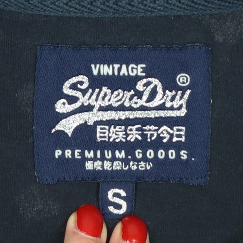 Superdry Women Black S Floral Rose Slim Fit Cotton T-Shirt