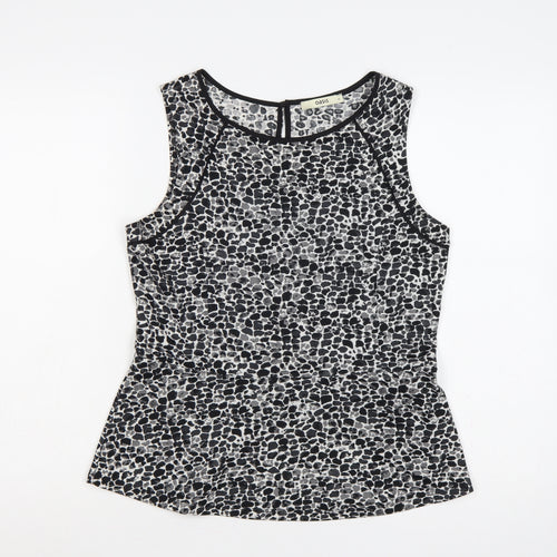 Oasis Women Multicoloured M Animal Print Sleeveless Jersey Tank Top