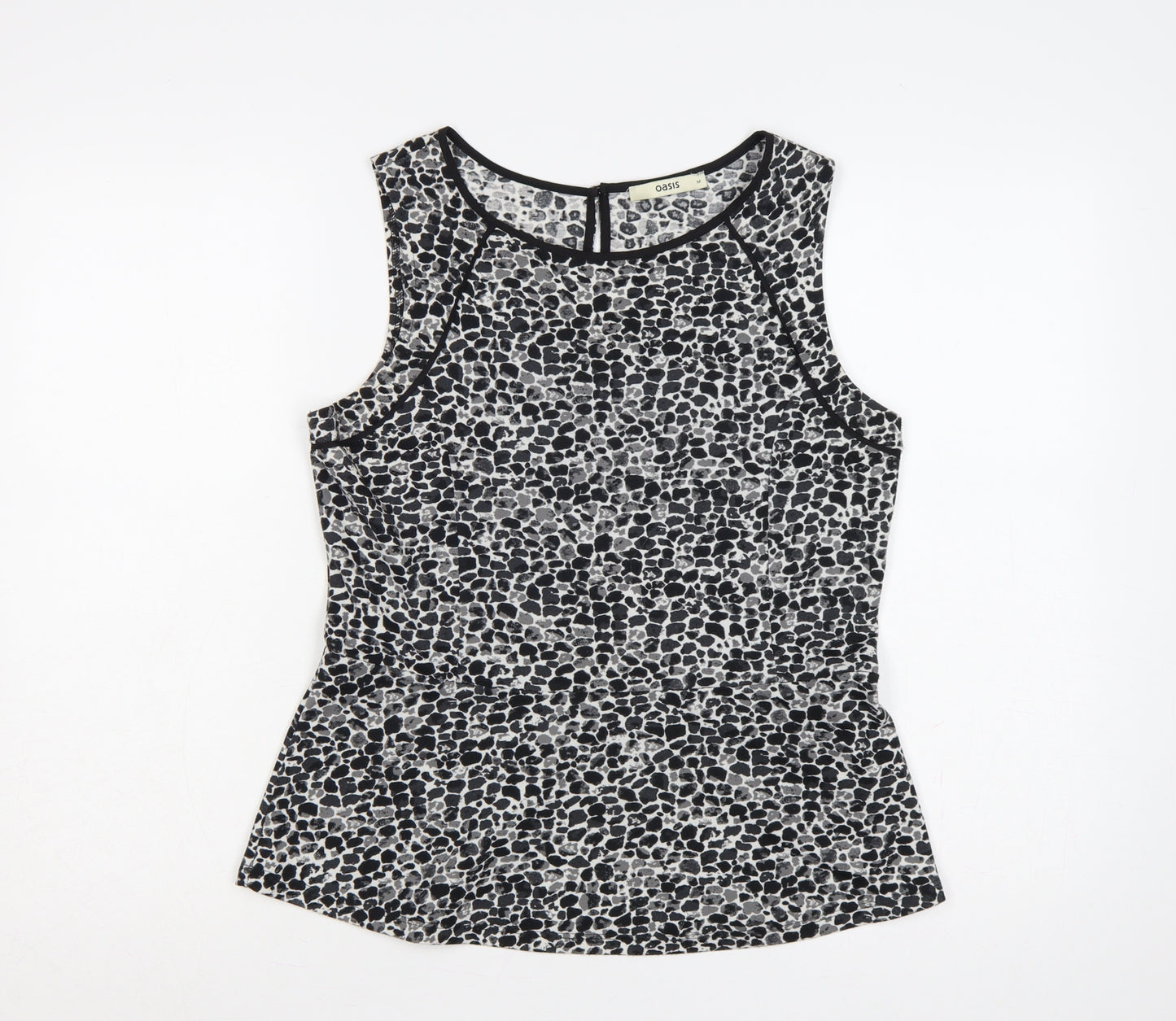 Oasis Women Multicoloured M Animal Print Sleeveless Jersey Tank Top