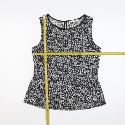 Oasis Women Multicoloured M Animal Print Sleeveless Jersey Tank Top