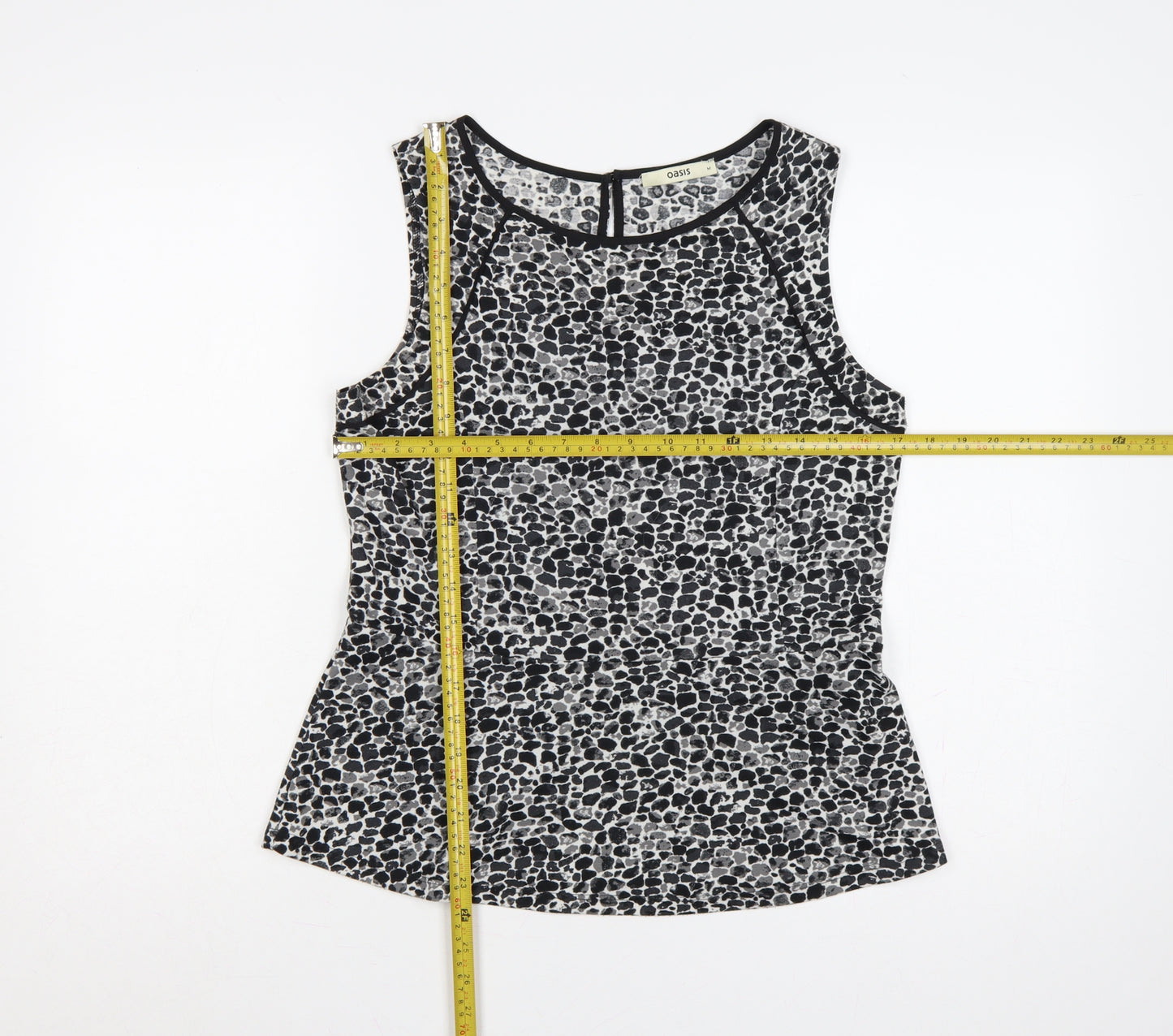 Oasis Women Multicoloured M Animal Print Sleeveless Jersey Tank Top