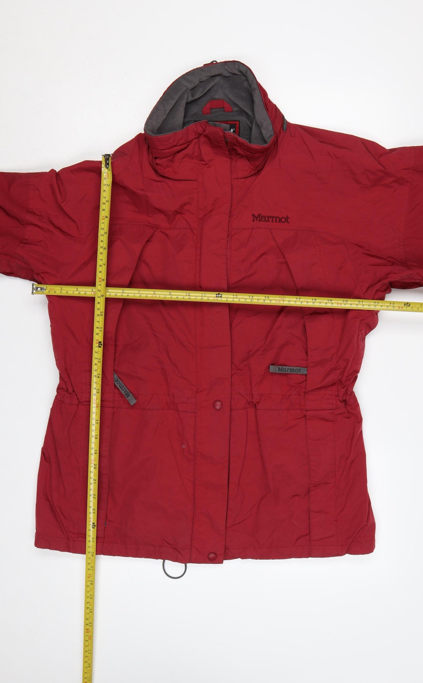 Marmot Women Red L Ski Jacket Hooded Full Zip Nylon