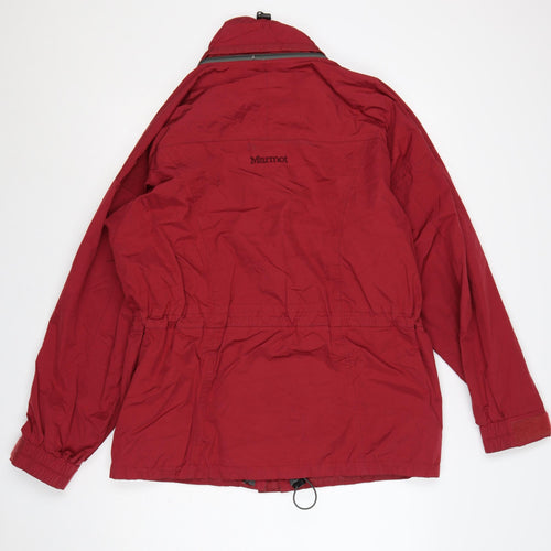 Marmot Women Red L Ski Jacket Hooded Full Zip Nylon