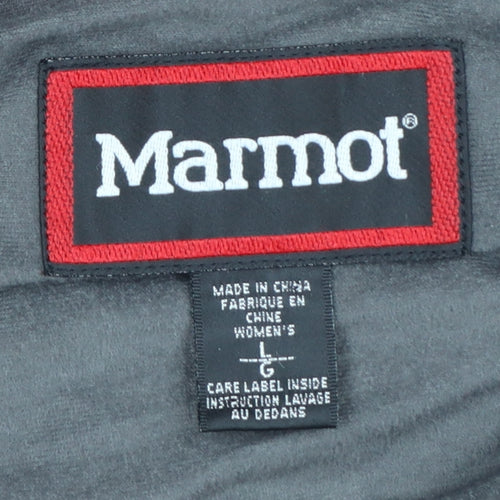 Marmot Women Red L Ski Jacket Hooded Full Zip Nylon