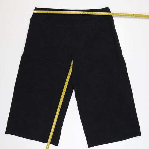 Marks and Spencer Women’s Black UK 18 Cropped Wide-Leg Trousers