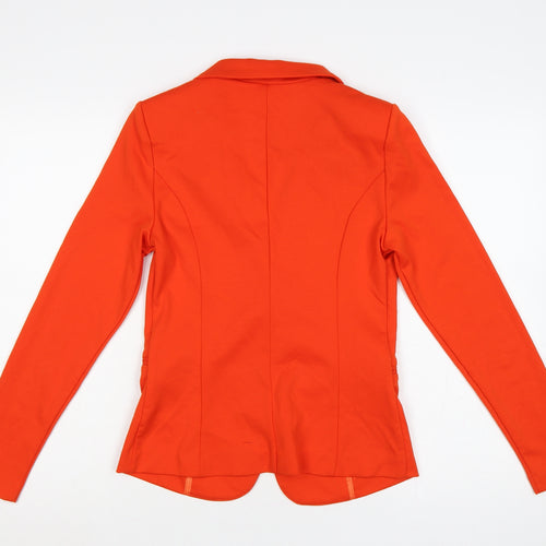 ICHI Women’s Orange S Single-Breasted Tailored Blazer Jacket