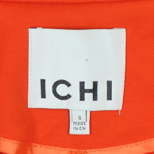 ICHI Women’s Orange S Single-Breasted Tailored Blazer Jacket